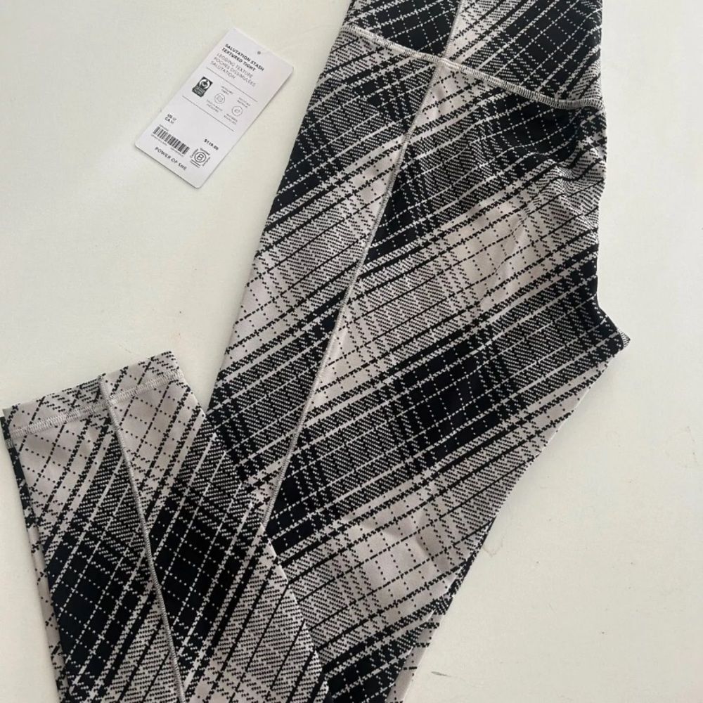 Athleta Salutation Stash Tight Plaid High-Waisted Women's Leggings size XXS - Picture 8 of 13